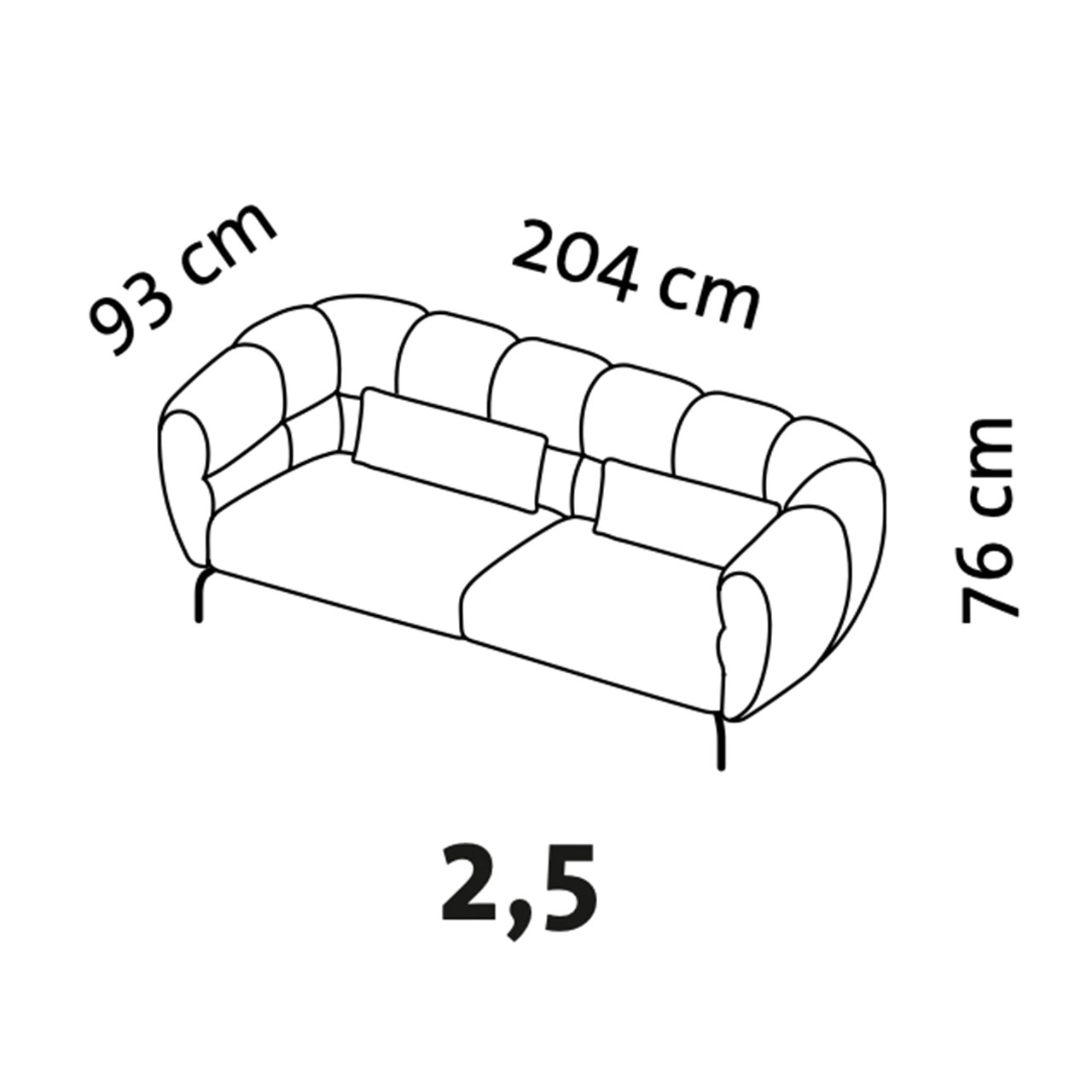 brühl magnolia - Sofa 2,5-Sitzer 73008 Stoff 6450-49