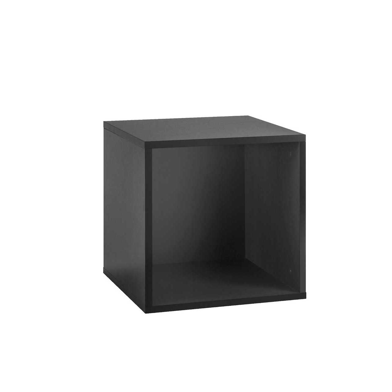 now! by hülsta - to go box 7036 grau Kleine quadratische graue Box, die vorne offen ist.