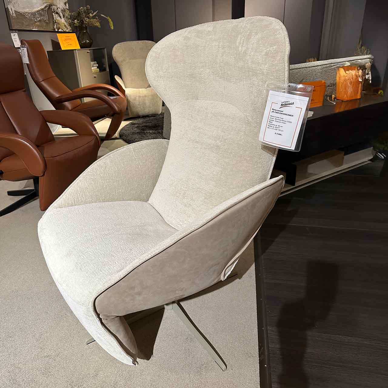 JORI Relaxsessel DAYDREAMER JR-7450 Mono move medi Mumble Gesso