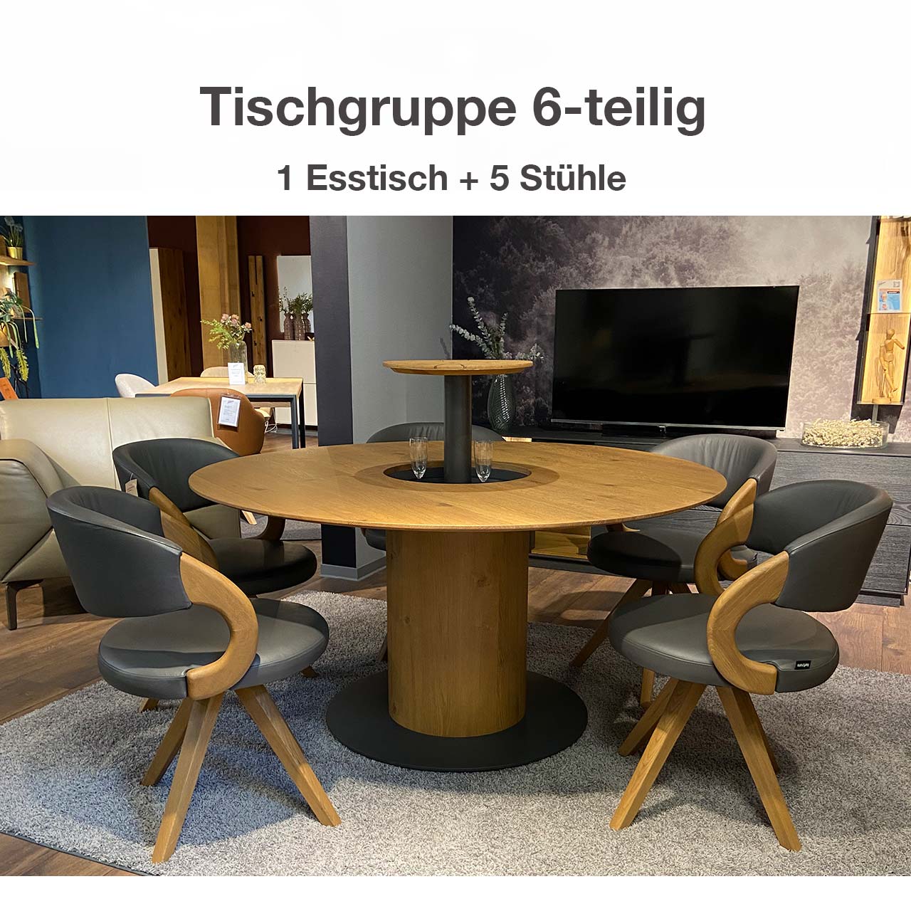 Hartmann NATURZEIT - Tischgruppe 6-teilig 7100E-1557 und 1637 - SALE Hartmann NATURZEIT - Tischgruppe 6-teilig 7100E-1557 und 1637 - SALE
