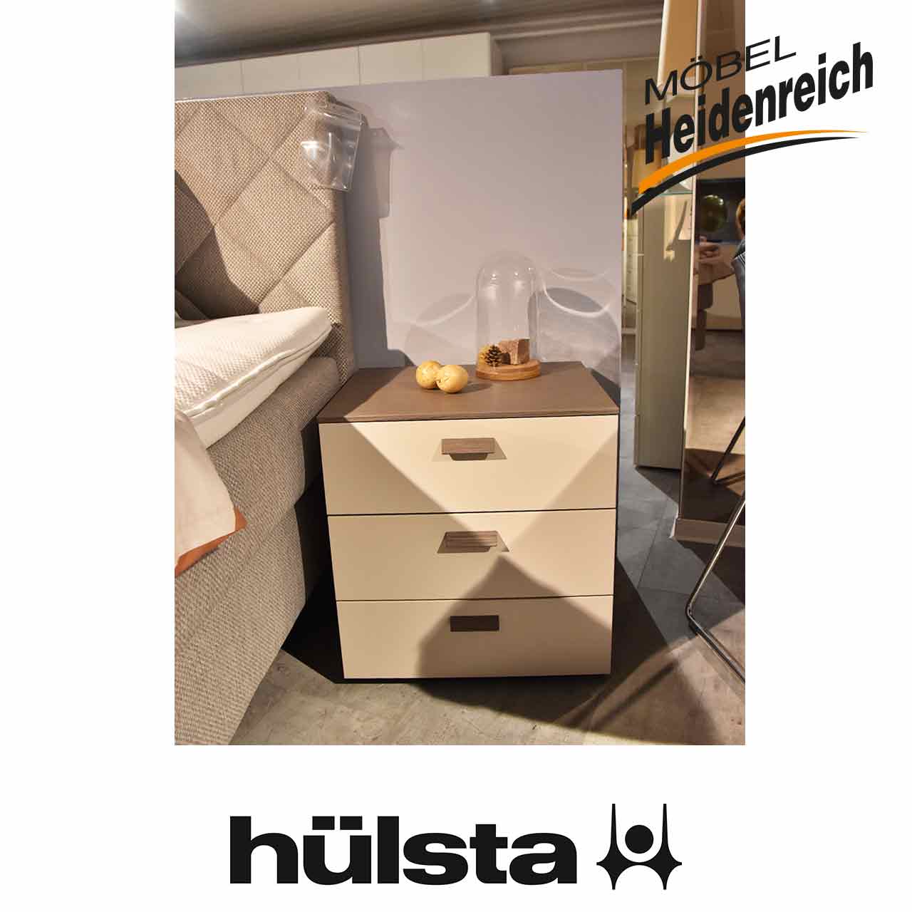 hülsta - Kommode Multi Lack kaschmir Akzent Eiche grau