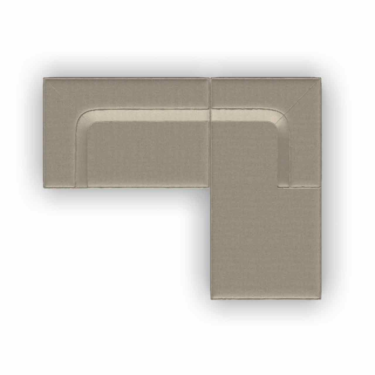 Gleiches Sitzmöbel von oben dargestellt.