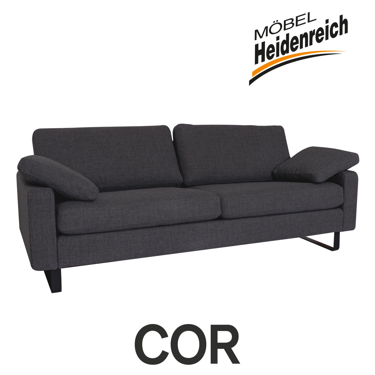 Sofa seitlich fotografiert.