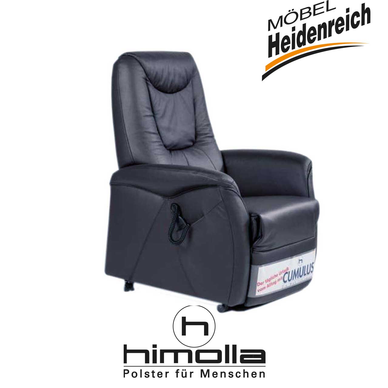 himolla - Relaxsessel Quartett 9771 26 Y42 schwarz mit Aufstehhilfe