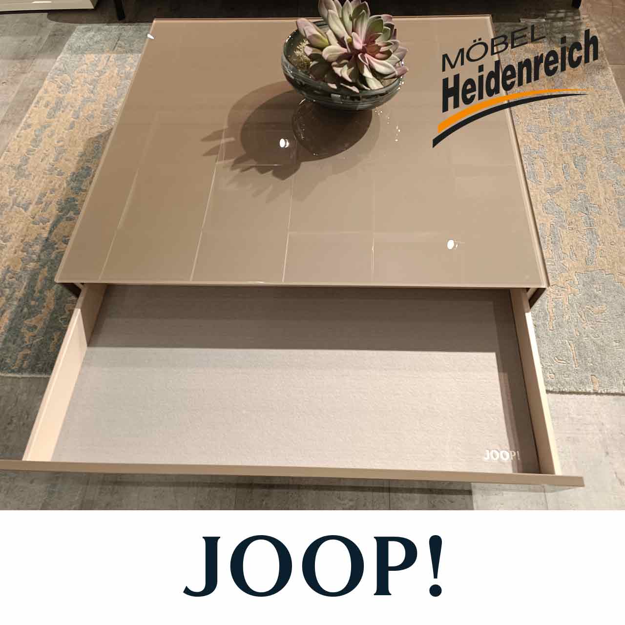 Joop - Couchtisch Loft mit Glasplatte