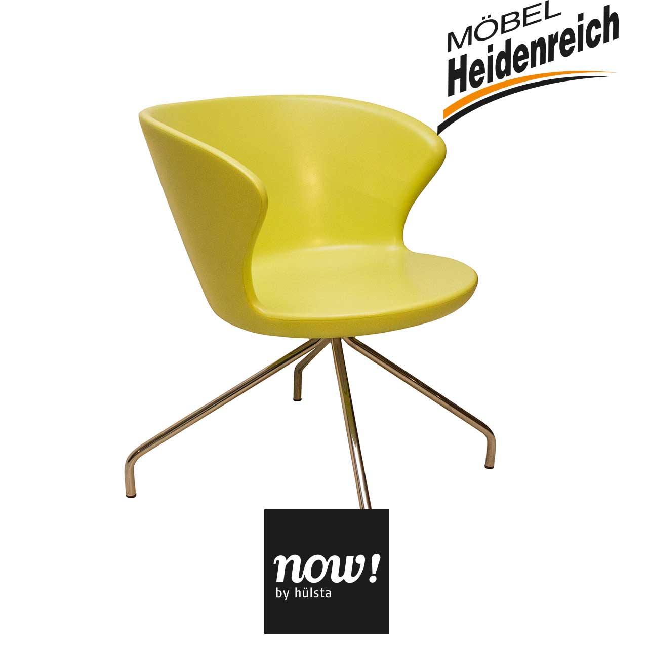 now! by hülsta - Loungesessel 3646 grün Loungiger Sessel in neongrün mit vier geschwungenen Stahlbeinen.