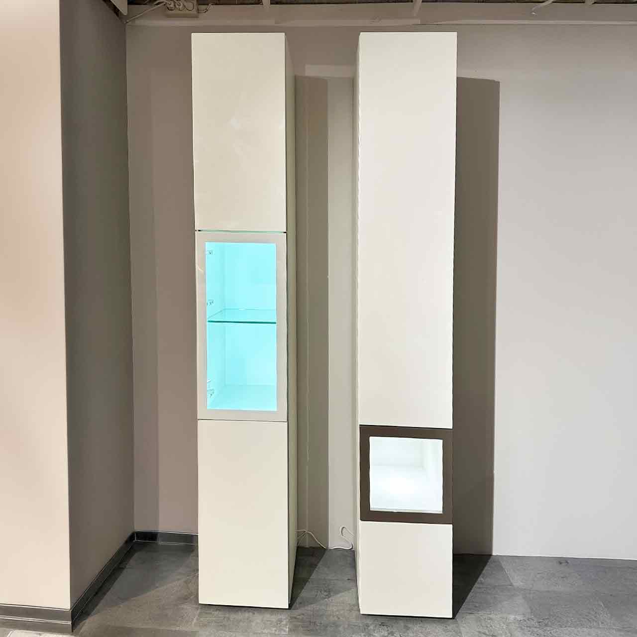 Hülsta Neo weiße Vitrinenkombination mit Beleuchtung 