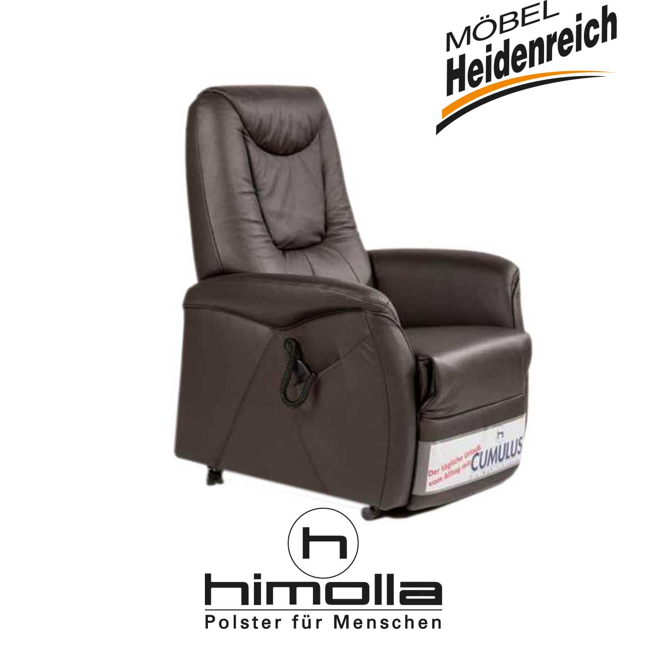 himolla - Relaxsessel Quartett 9771 26 Y42 braun mit Aufstehhilfe