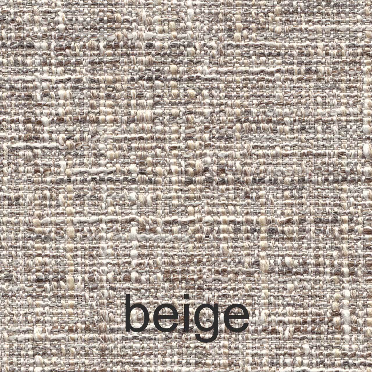 Stoffmuster beige Detailansicht des Stoffes mit helleren und dunkleren Fäden.